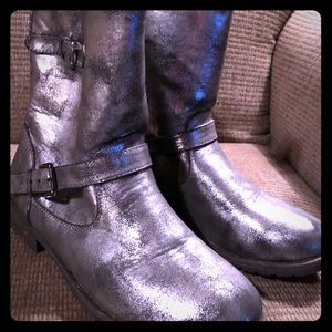 Silver boots